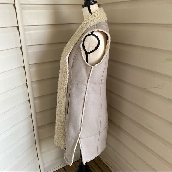 Nic + Zoe Faux Fur Shearling Vest Coat - Picture 4 of 8